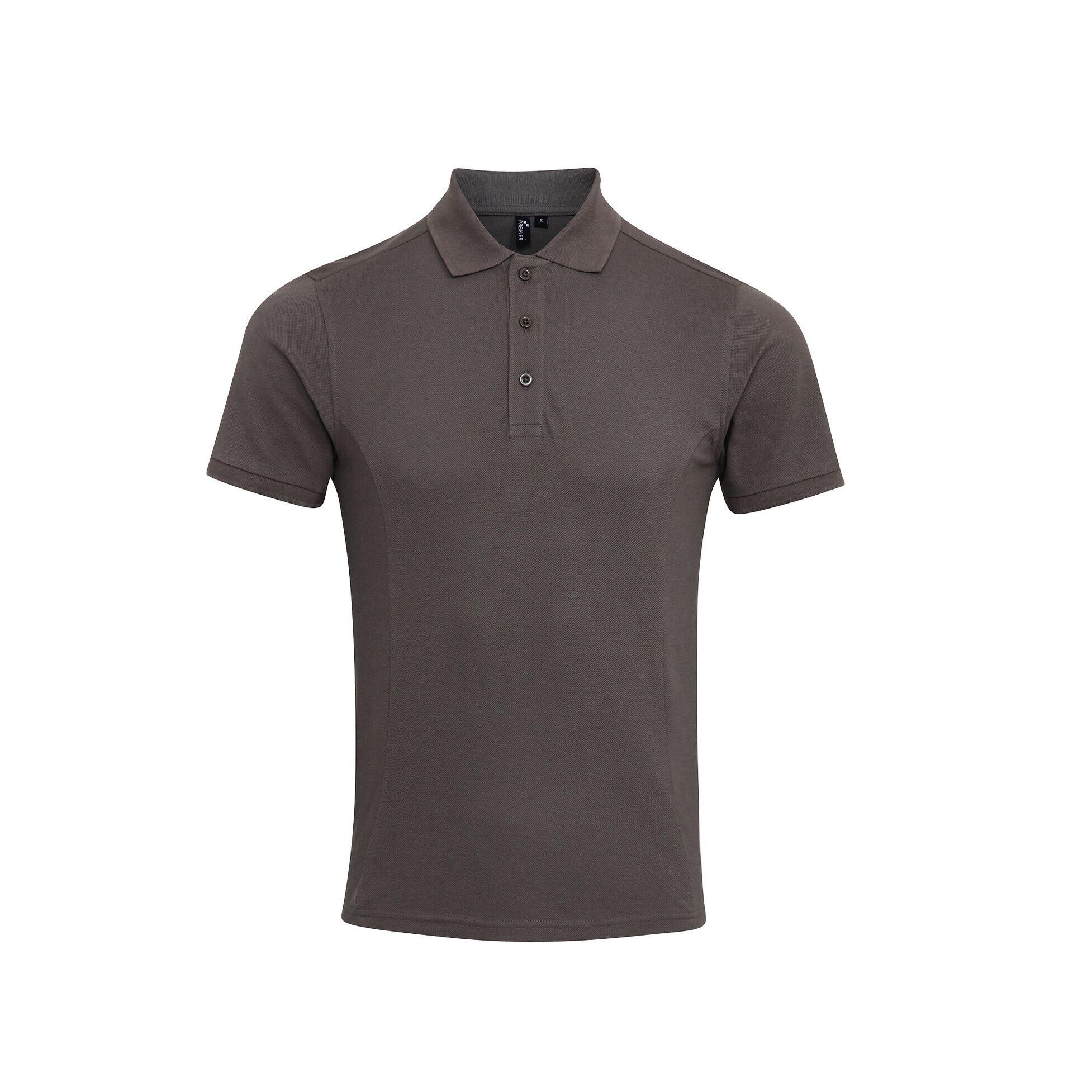 Premier Mens Coolchecker Plus Pique Polo With CoolPlus