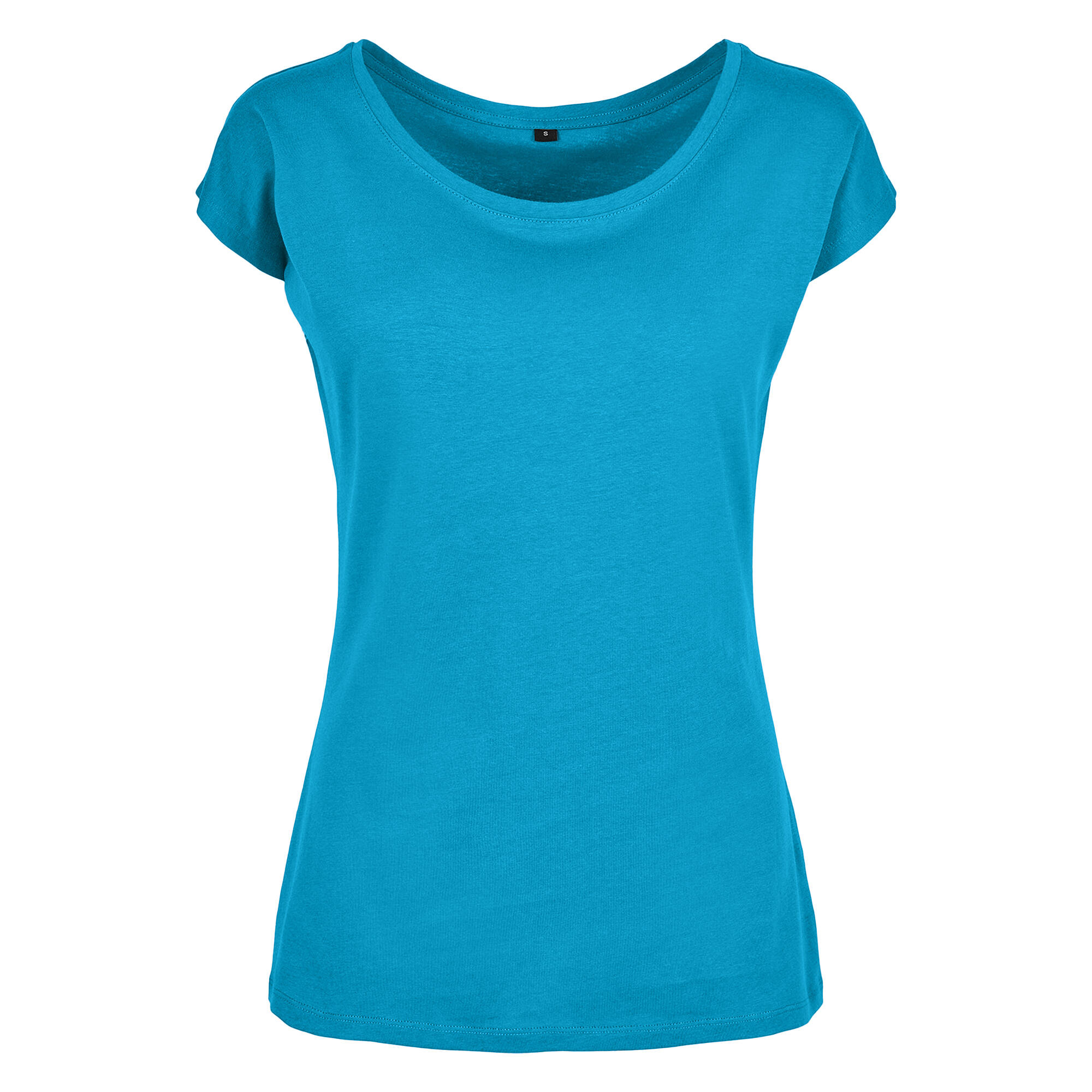 Build Your Brand Womens/Ladies Wide Neck T-Shirt