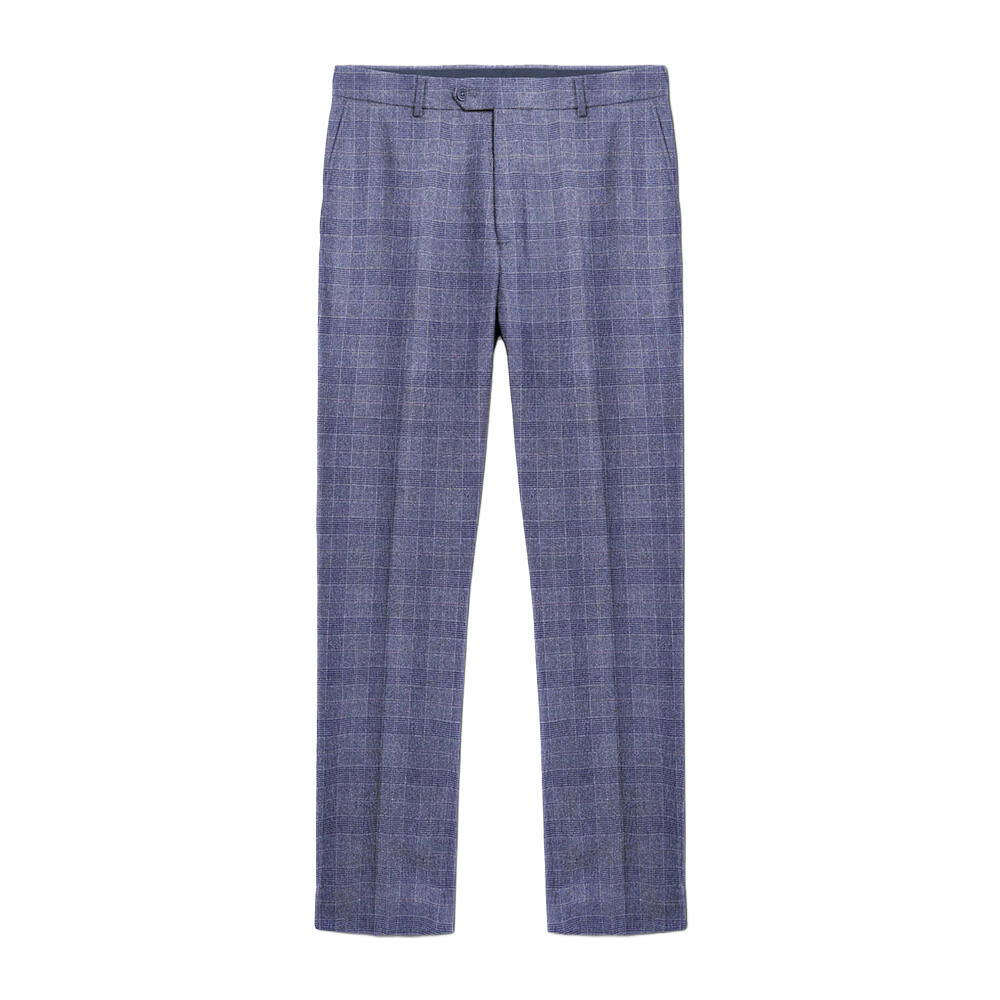 Lambretta Mens Bradley Checked Suit Trousers