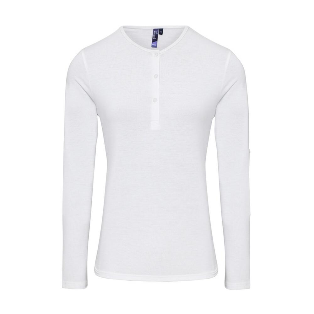 Premier Womens/Ladies Long John Roll Sleeve Tee