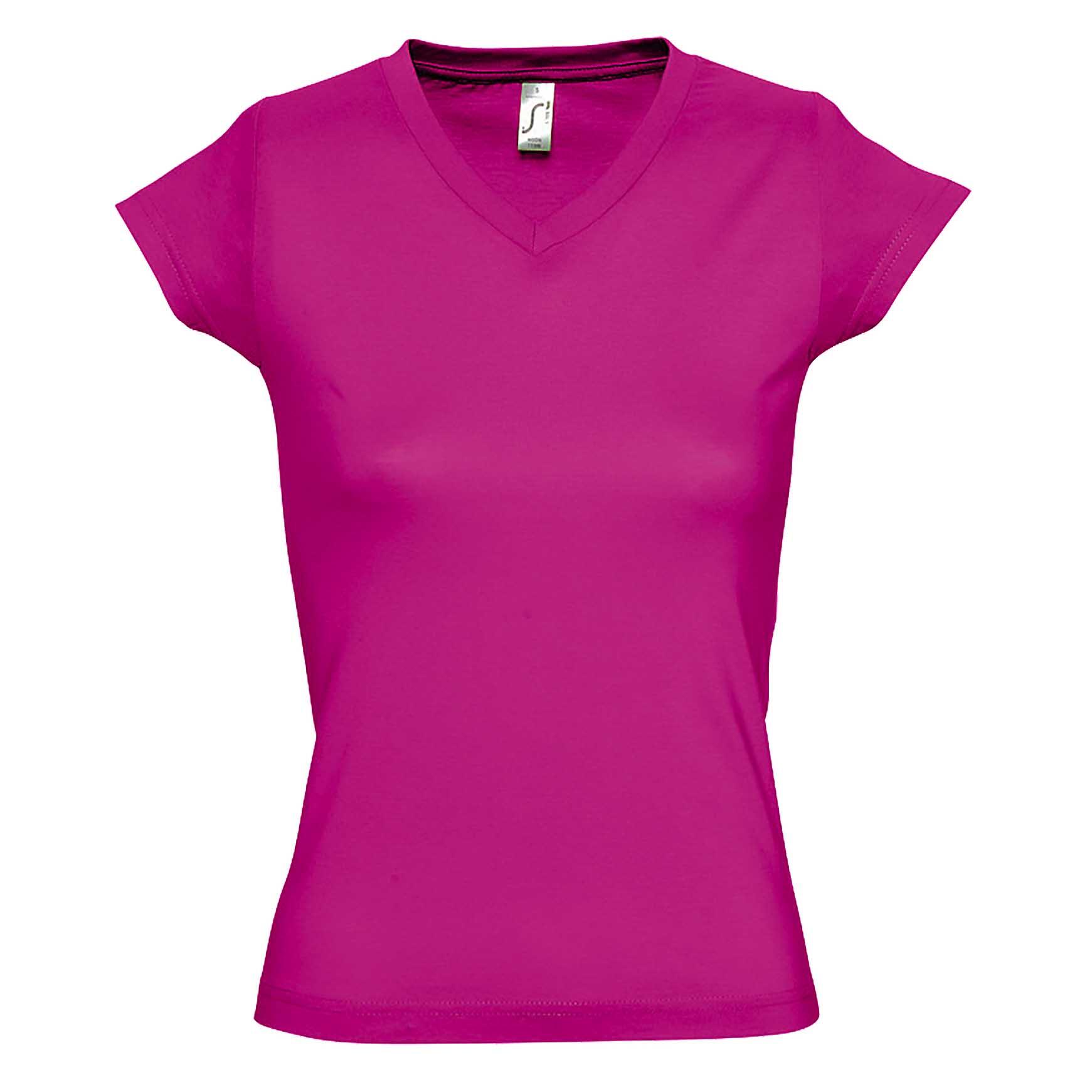 SOLs Womens/Ladies Moon V Neck Short Sleeve T-Shirt