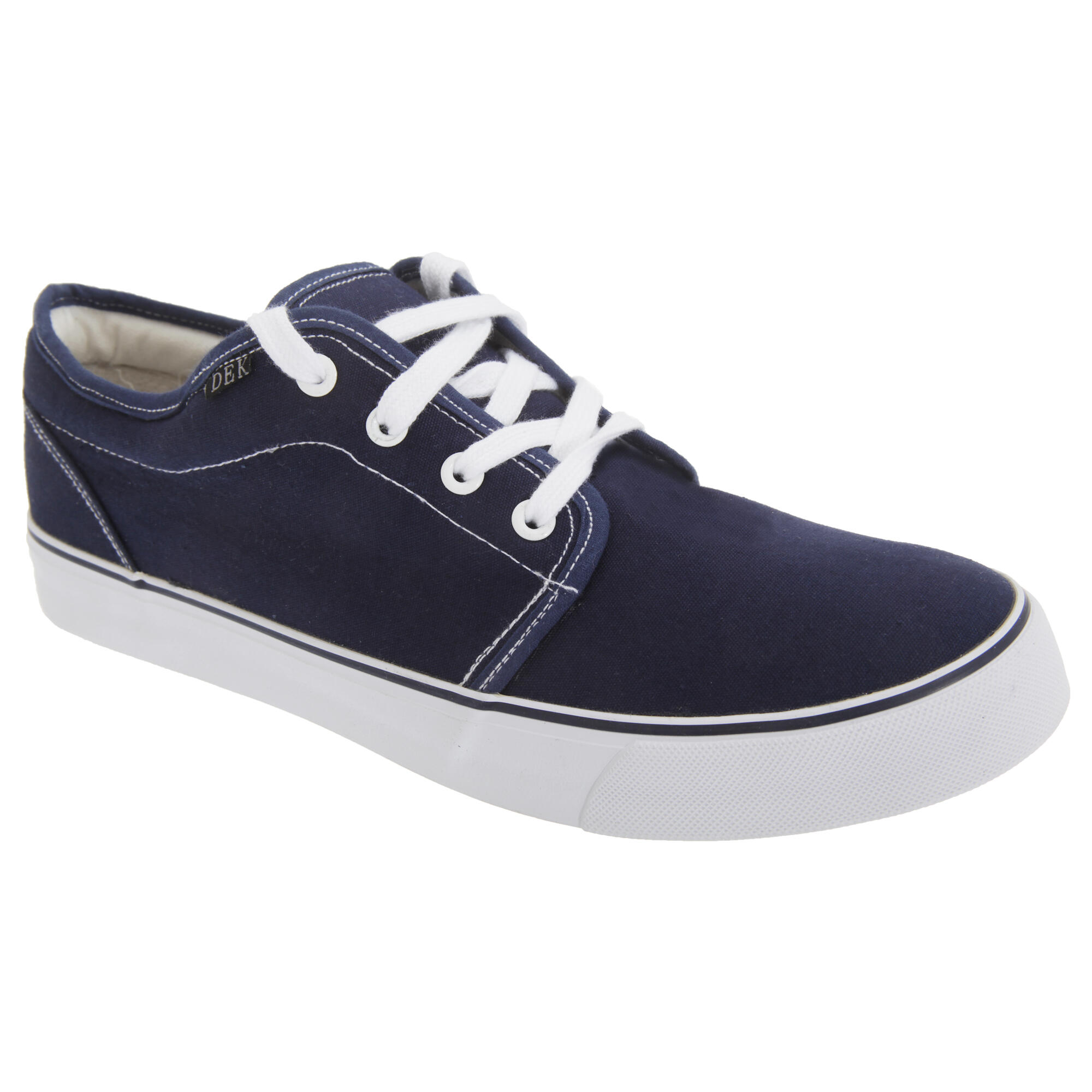 Dek Mens 4 Eye Padded Canvas Deck Shoes