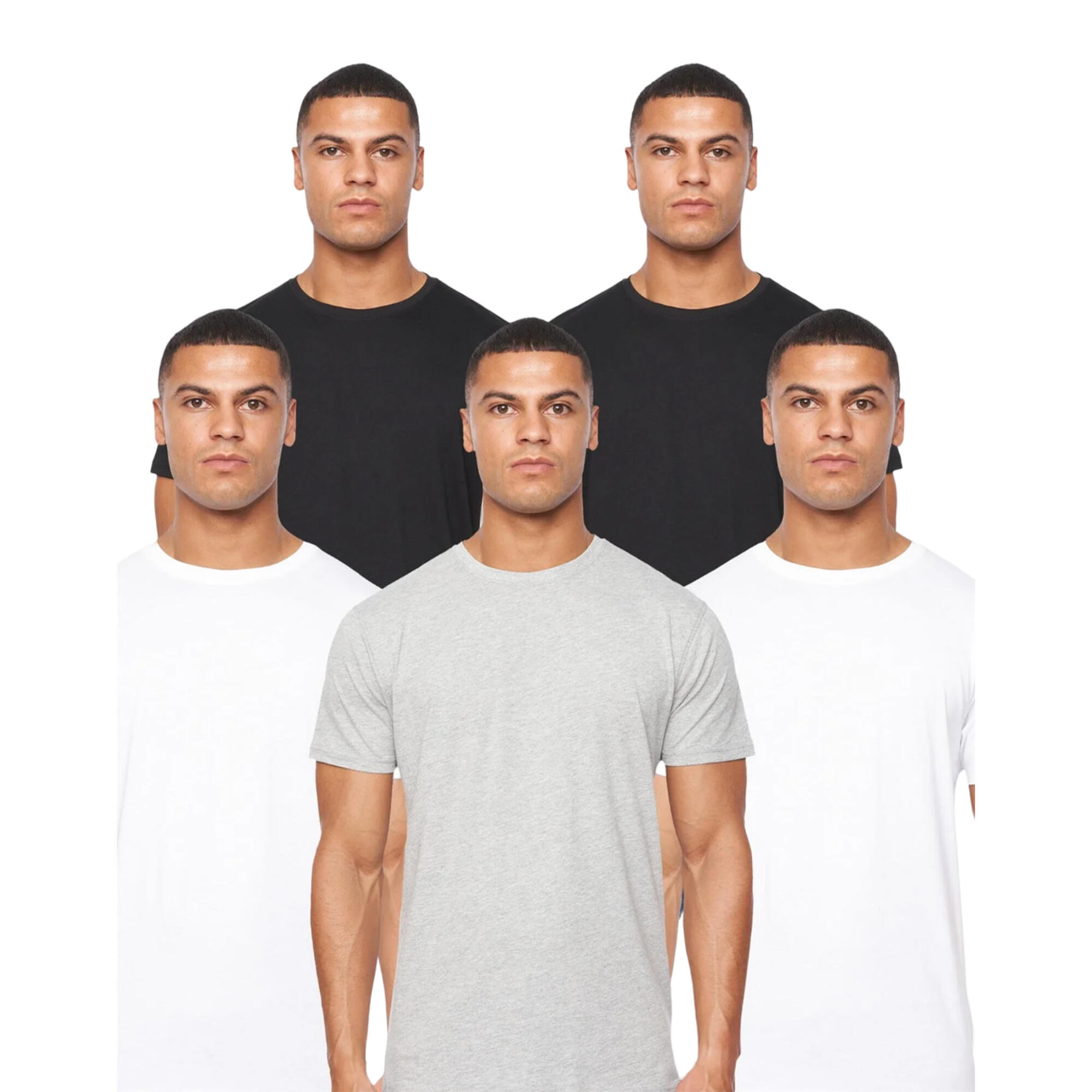 Duck and Cover Mens Caplaz Plain T-Shirt (Pack of 5)