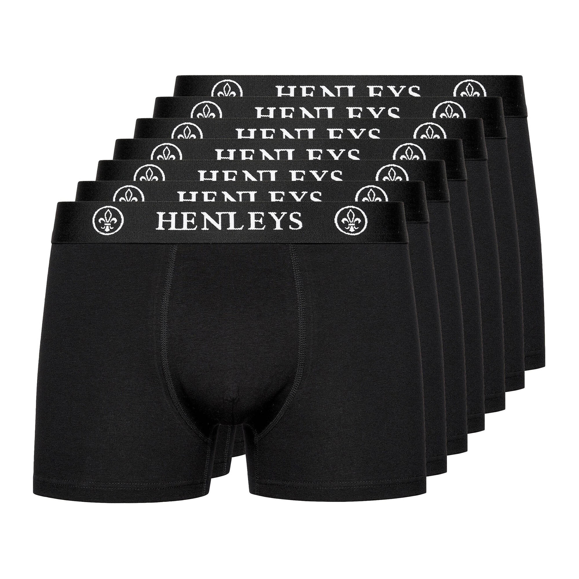 Henleys Mens McBlacken Boxer Shorts (Pack of 7)