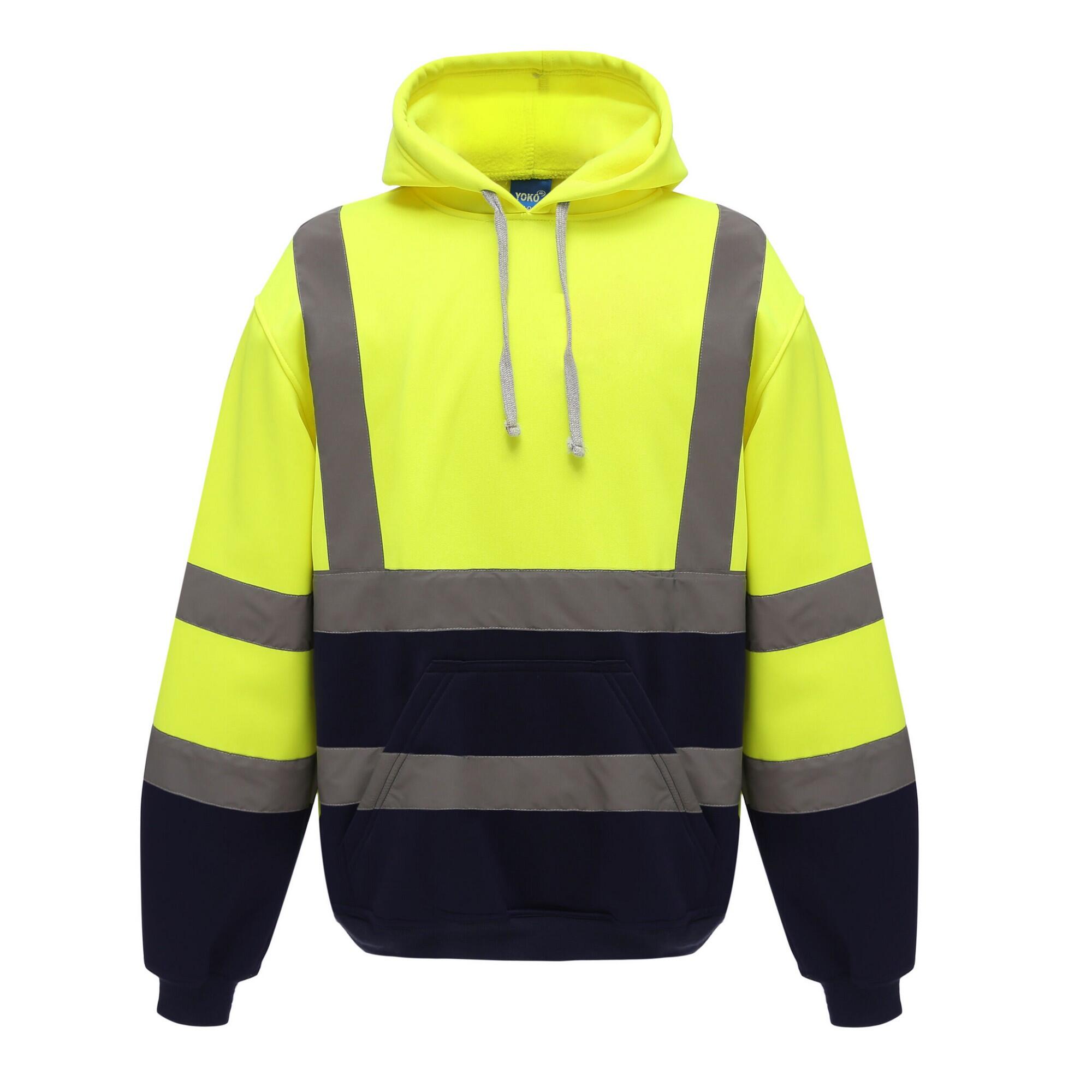 Yoko Mens Hi-Vis Full Zip Hoodie
