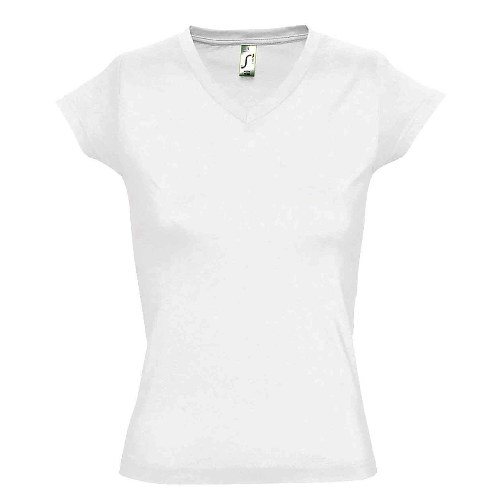SOLs Womens/Ladies Moon V Neck Short Sleeve T-Shirt
