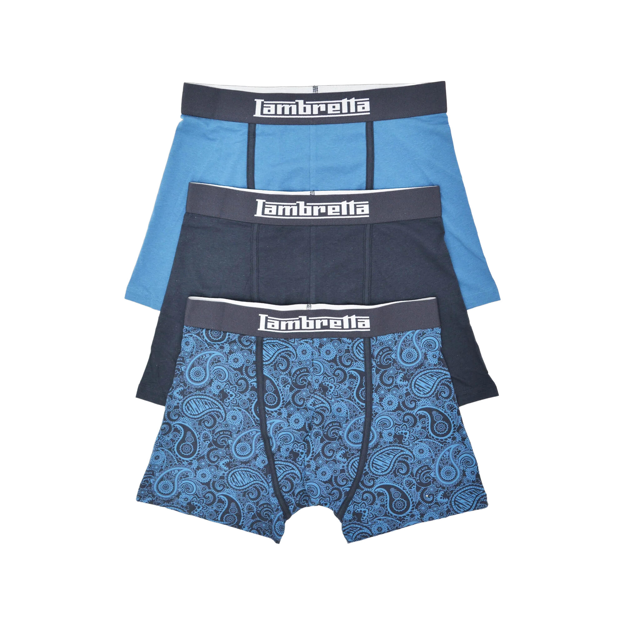Lambretta Mens Paisley Boxer Shorts (Pack of 3)