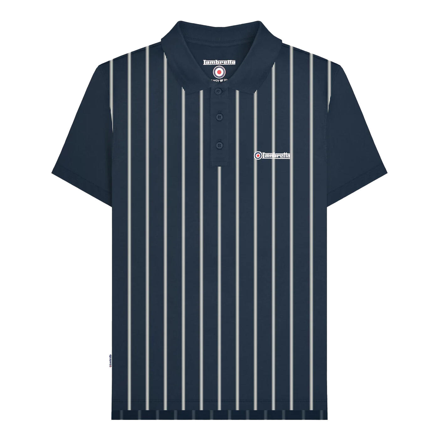 Lambretta Mens Pinstripe Polo Shirt