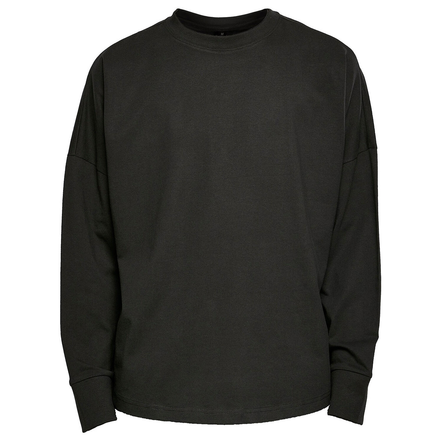 Build Your Brand Mens Cut-On Oversized Long-Sleeved T-Shirt