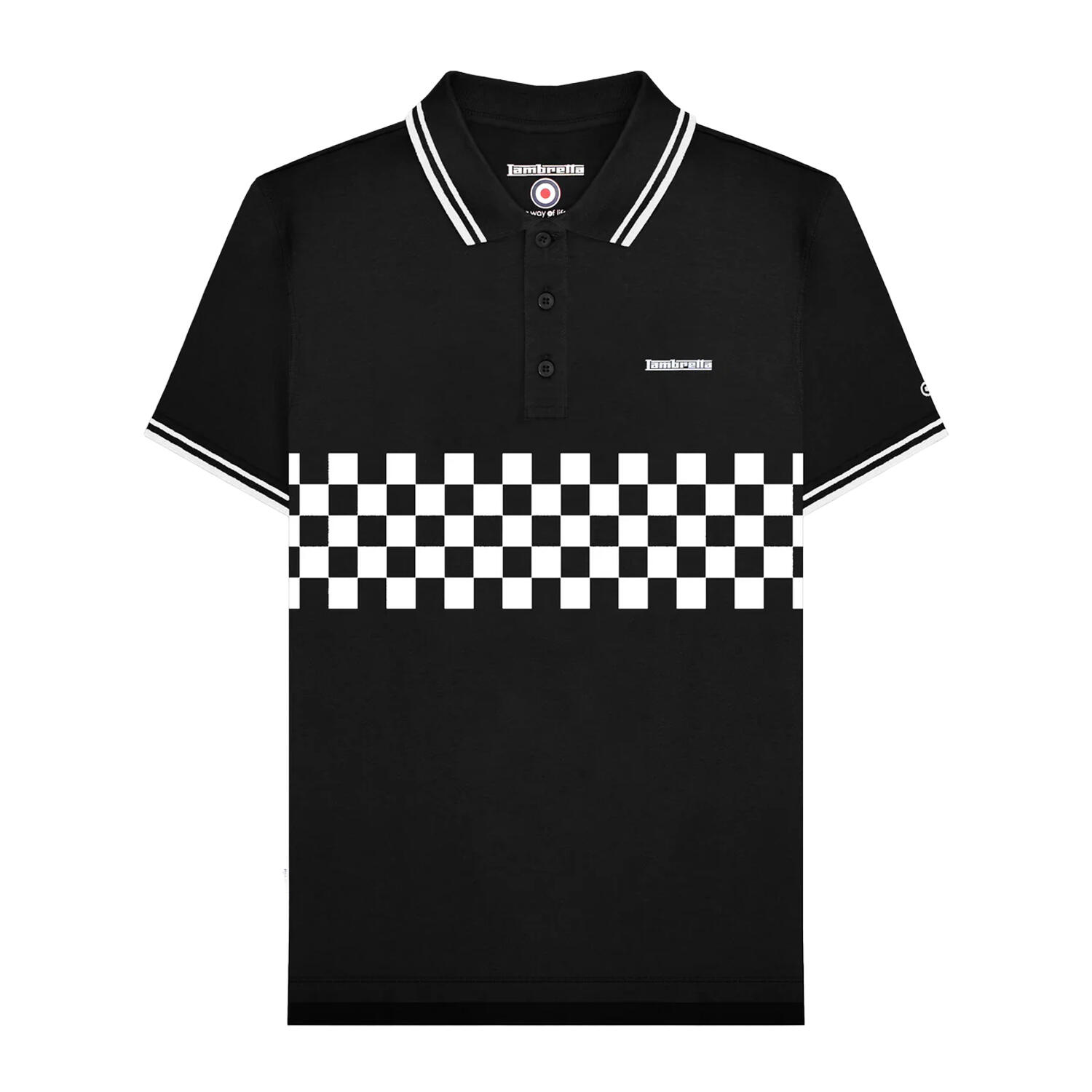 Lambretta Mens SS25 Two Tone Tipped Big & Tall Polo Shirt