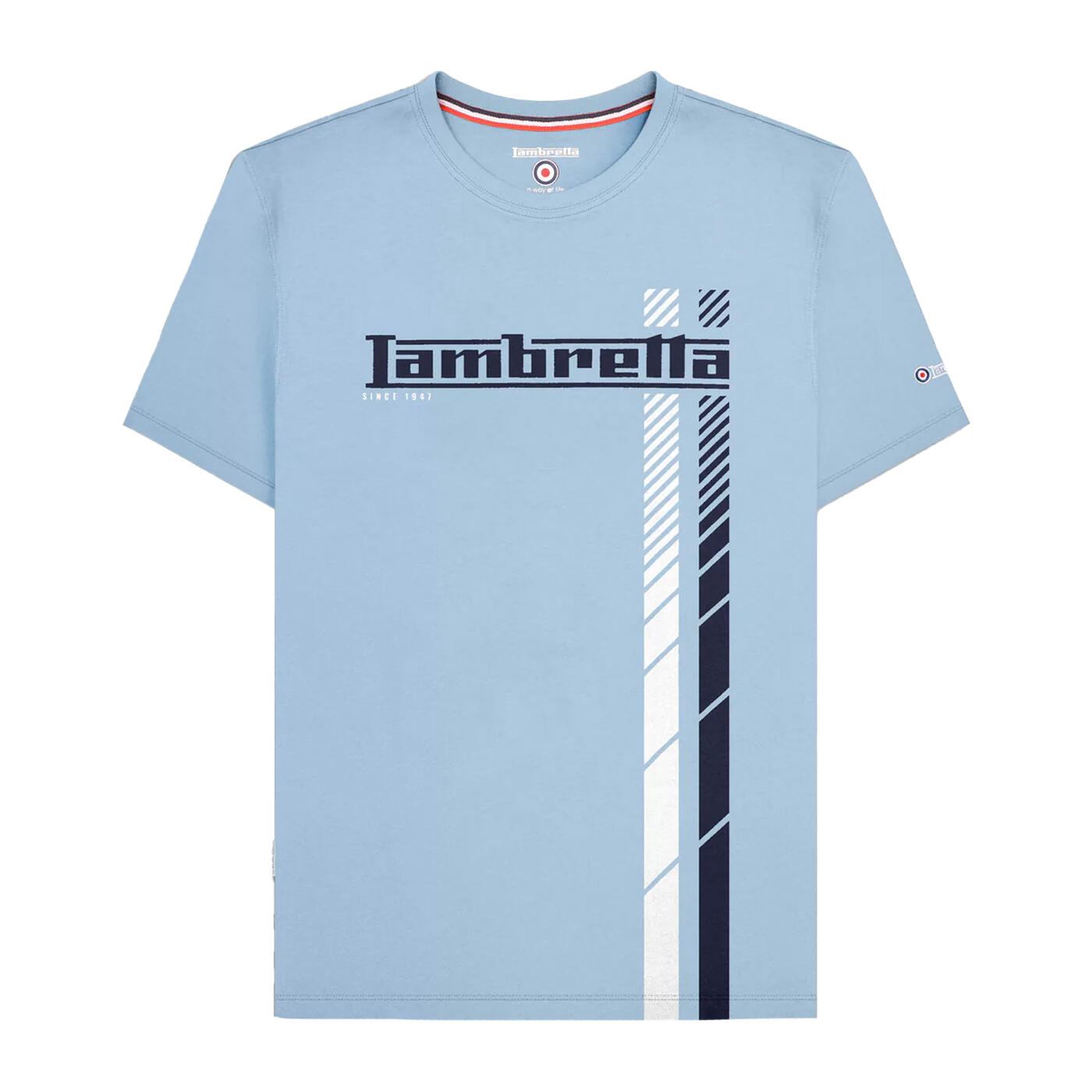 Lambretta Mens SS25 Racing Stripe Big & Tall T-Shirt