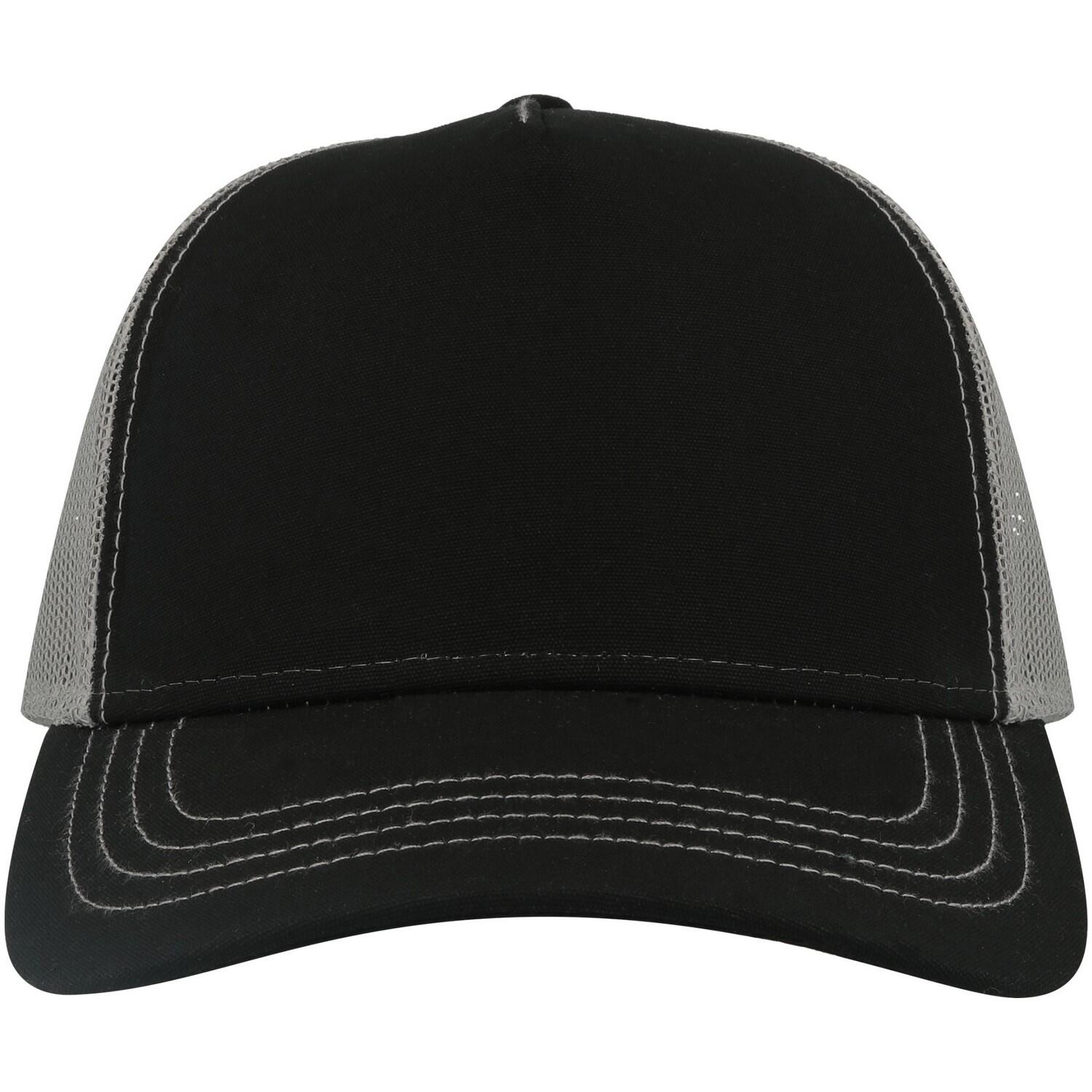 Atlantis Unisex Adult Rapper 5 Panel Canvas Recycled Trucker Cap