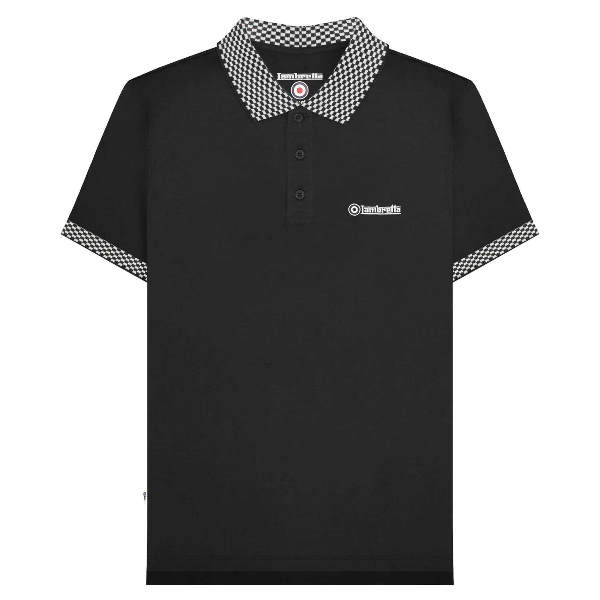 Lambretta Mens SS25 Two Tone Polo Shirt