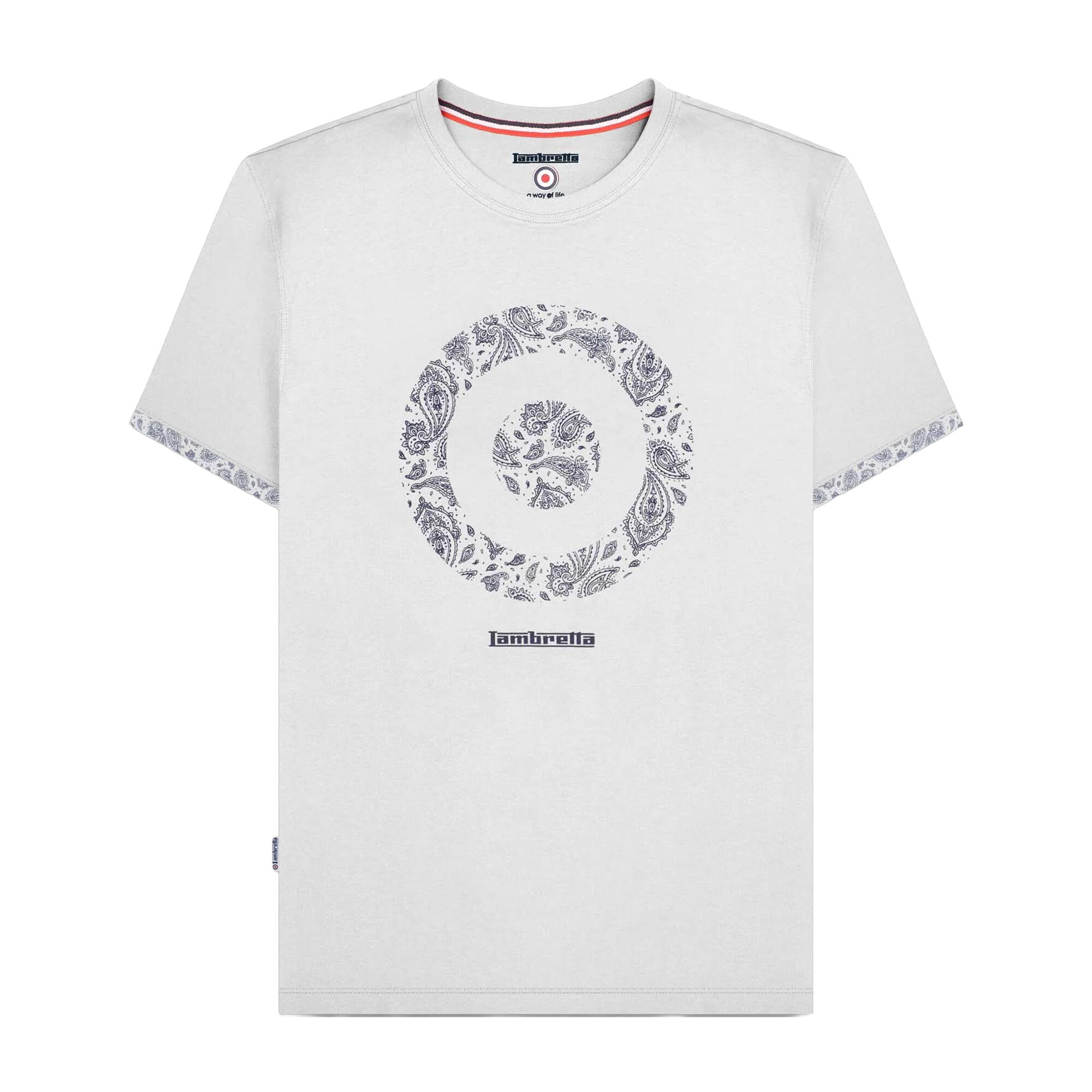 Lambretta Mens SS25 Paisley Target T-Shirt