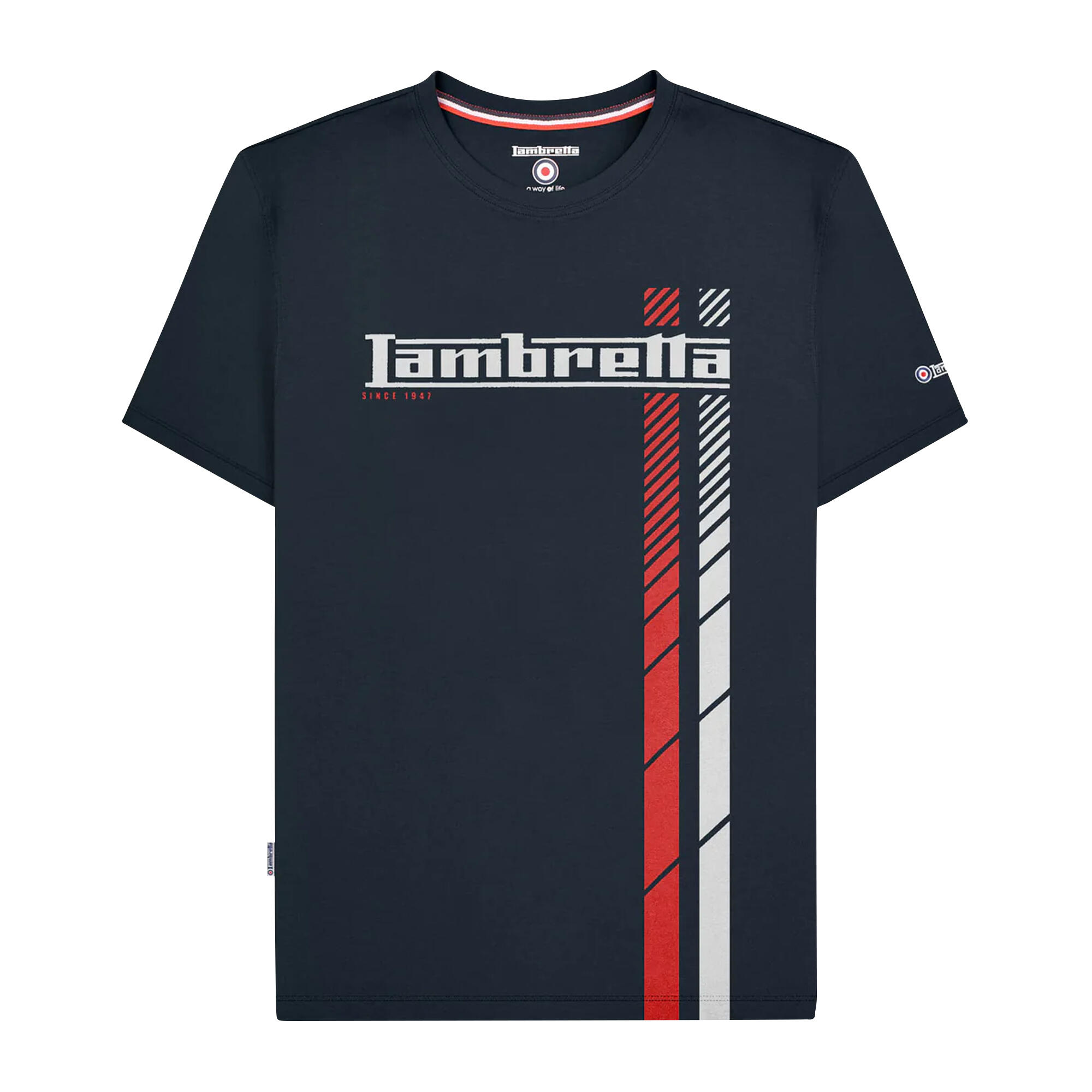 Lambretta Mens SS25 Racing Stripe T-Shirt