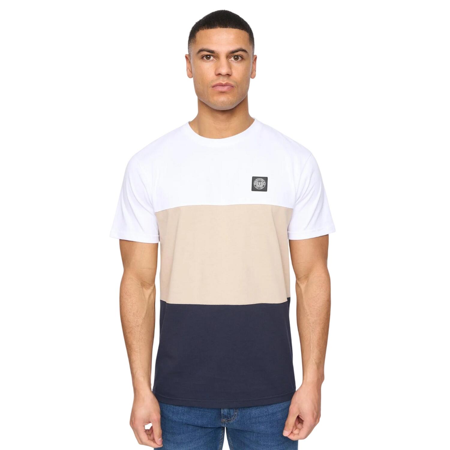 Henleys Mens Henpanel Colour Block Cotton T-Shirt