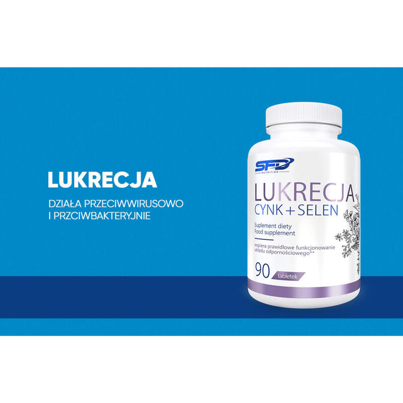 Suplement na trawienie LUKRECJA CYNK + SELEN 90 tabletek