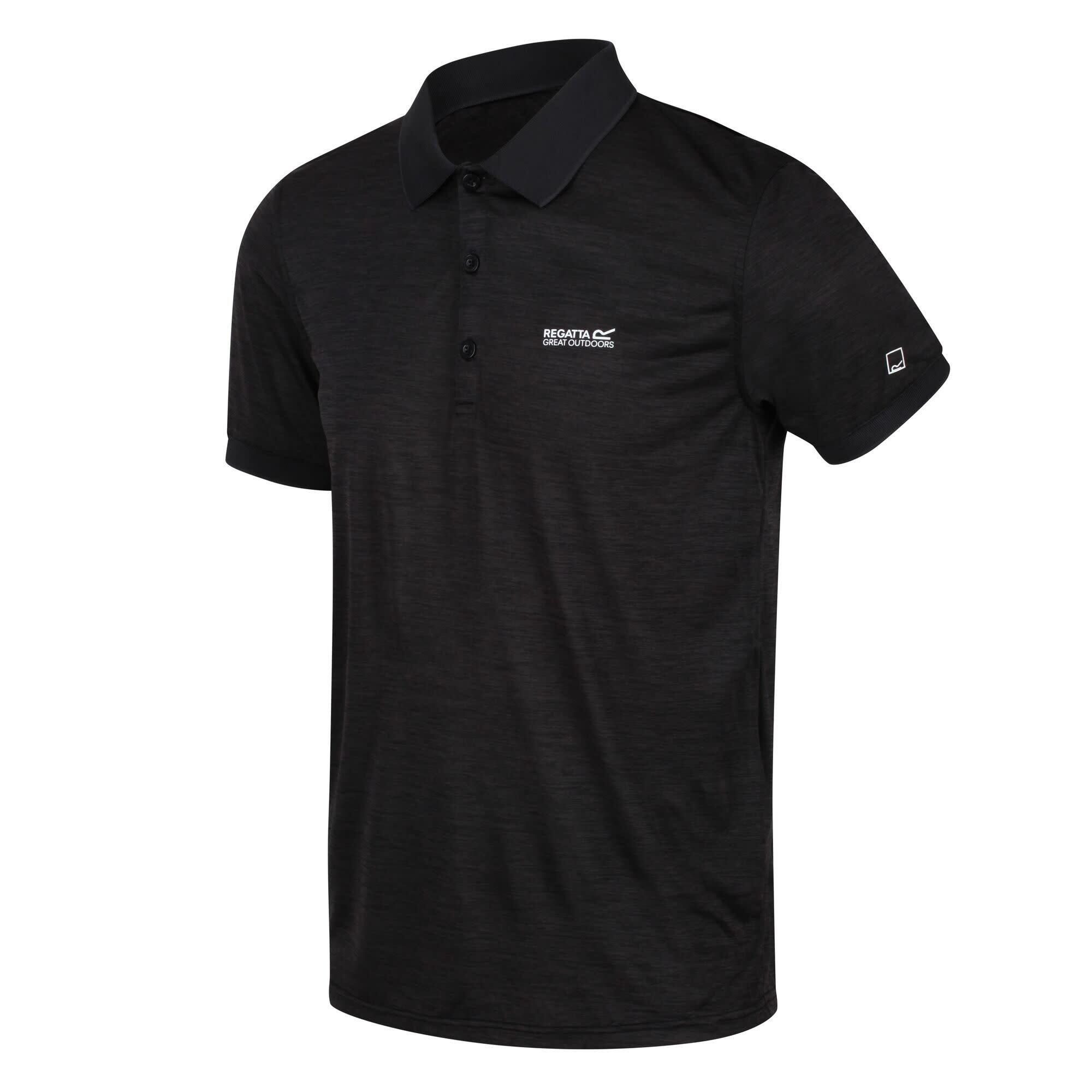 T Shirts E Camisas Homem - REGATTA Remex II Polo - Black 5/7