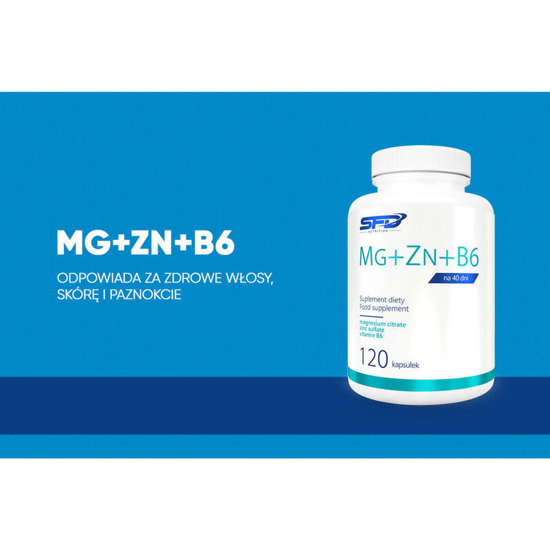 Witaminy MG + ZN + B6 120 kapsułek