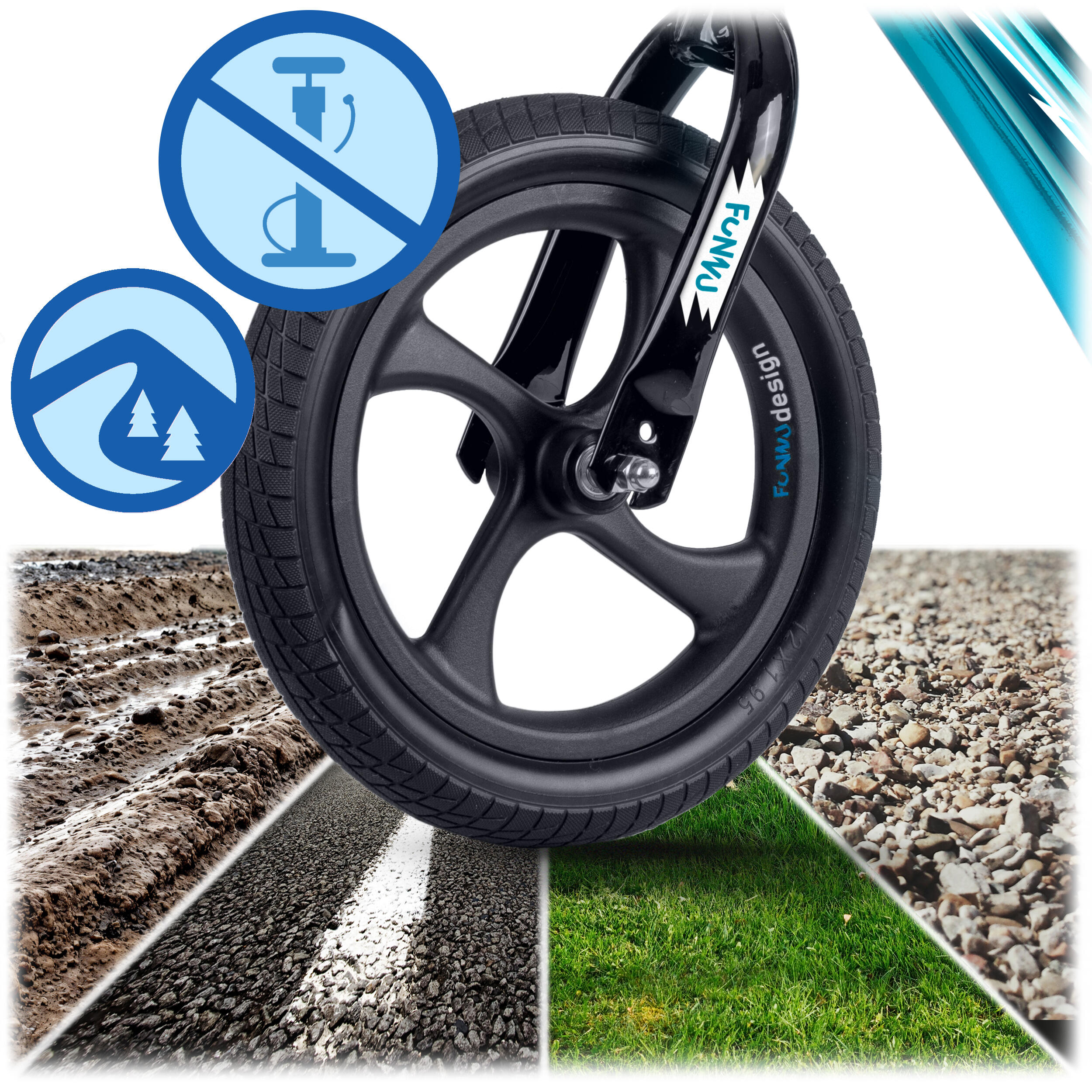 Rowerek biegowy dla dzieci magnesium Ricokids Funnu 5/7