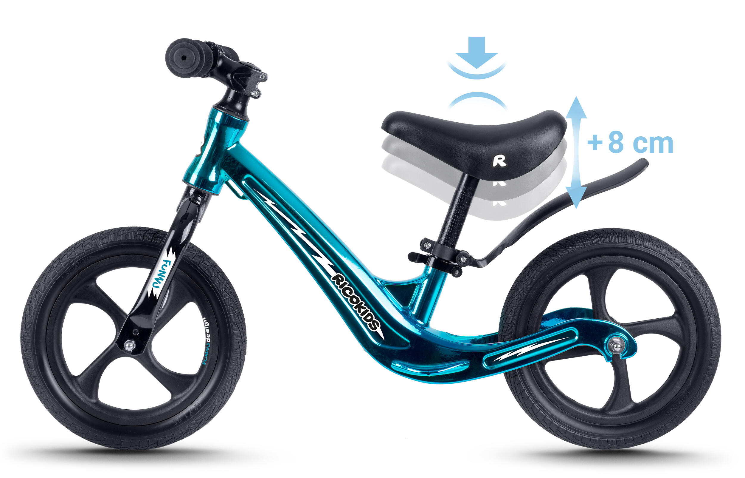 Rowerek biegowy dla dzieci magnesium Ricokids Funnu 6/7