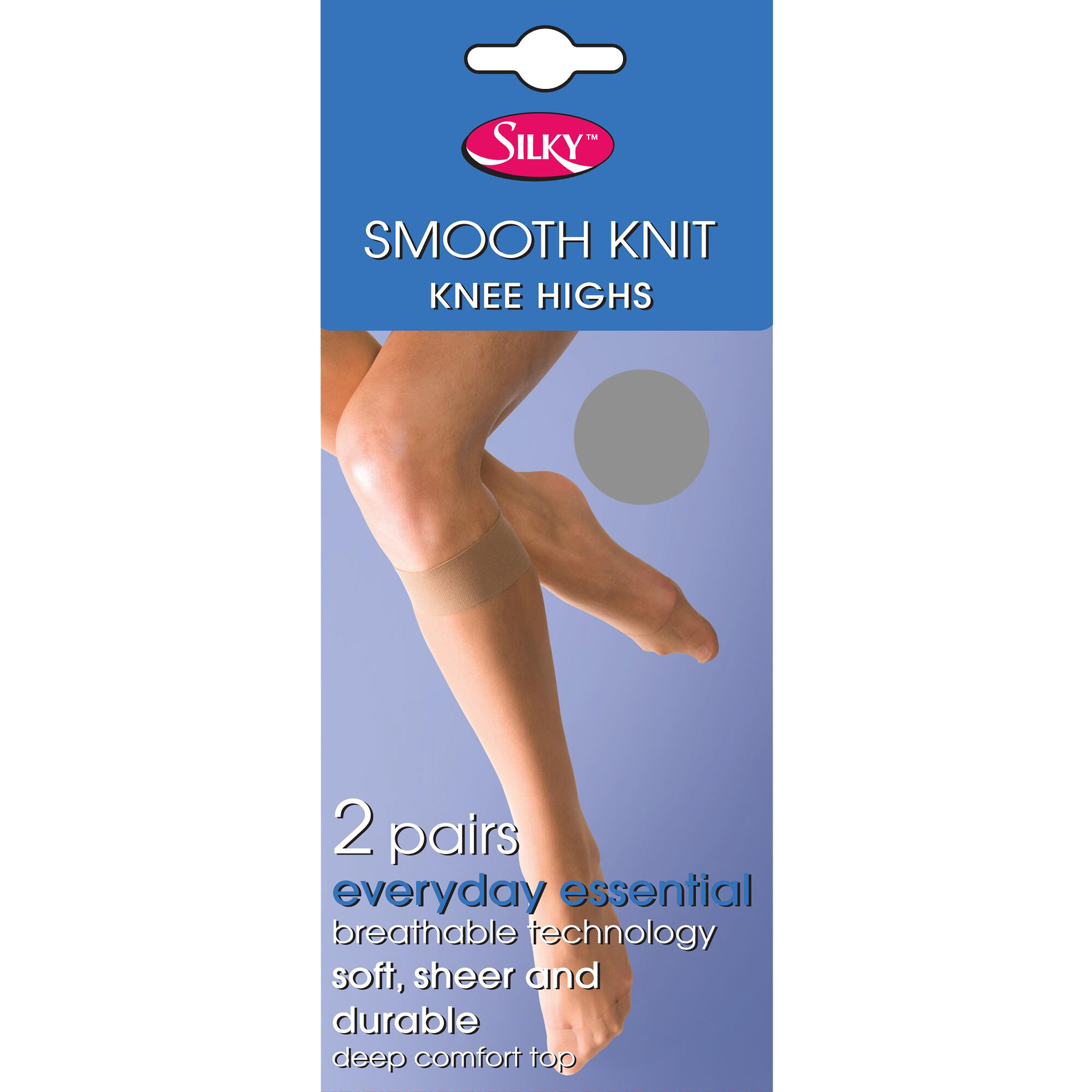 Silky Womens/Ladies Smooth Knit Knee Highs (2 Pairs)