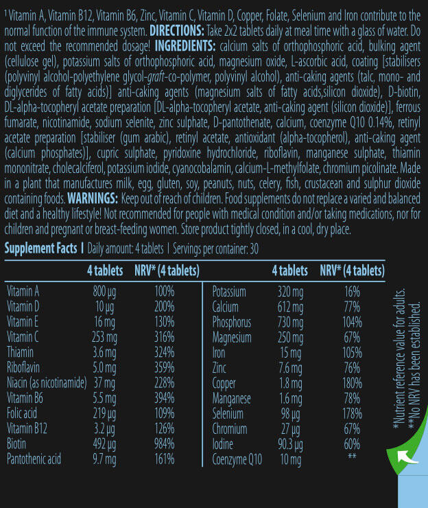 Multivitamines - Euro Vitamins - 120 Comprimés 3/3