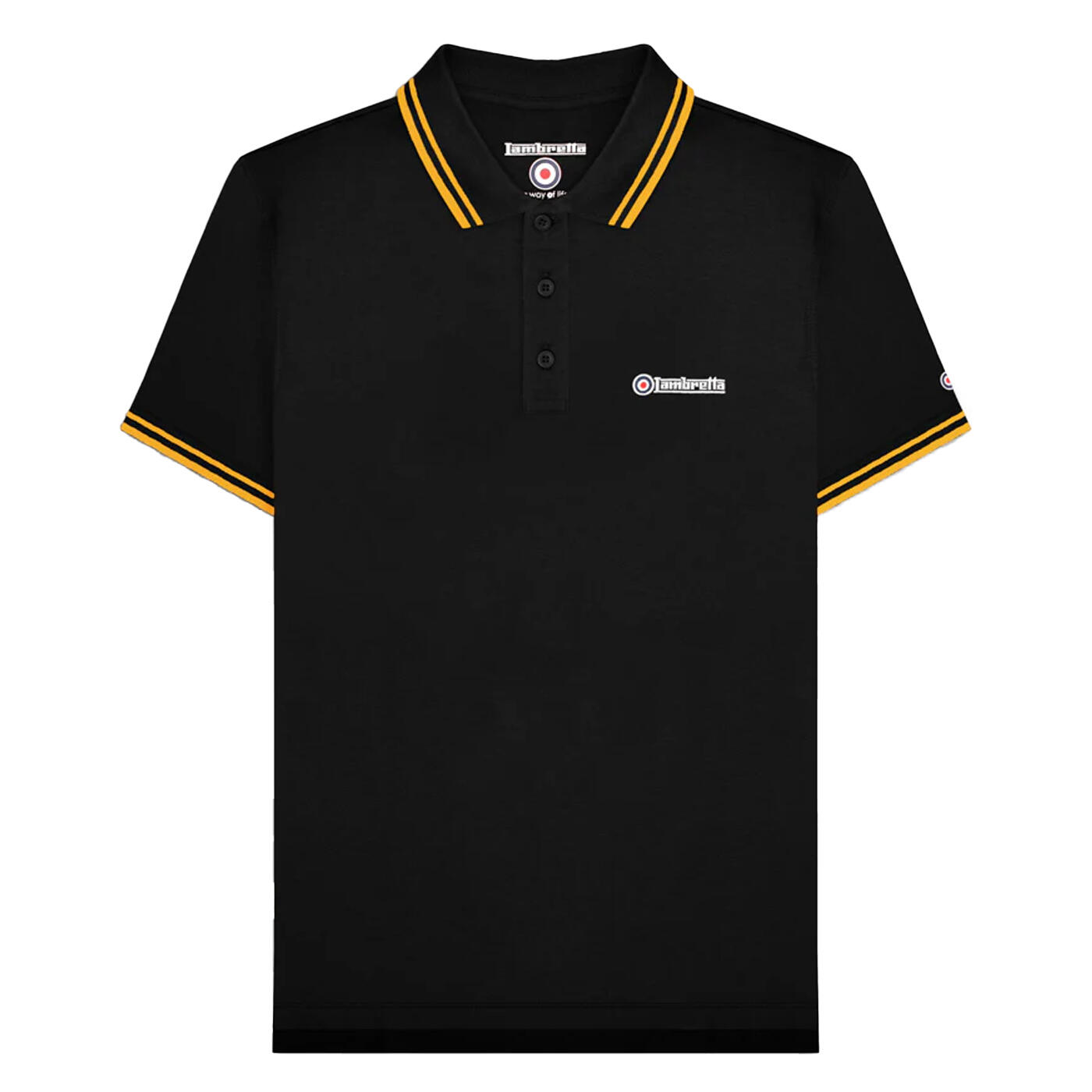 Lambretta Mens SS25 Twin Tip Polo Shirt