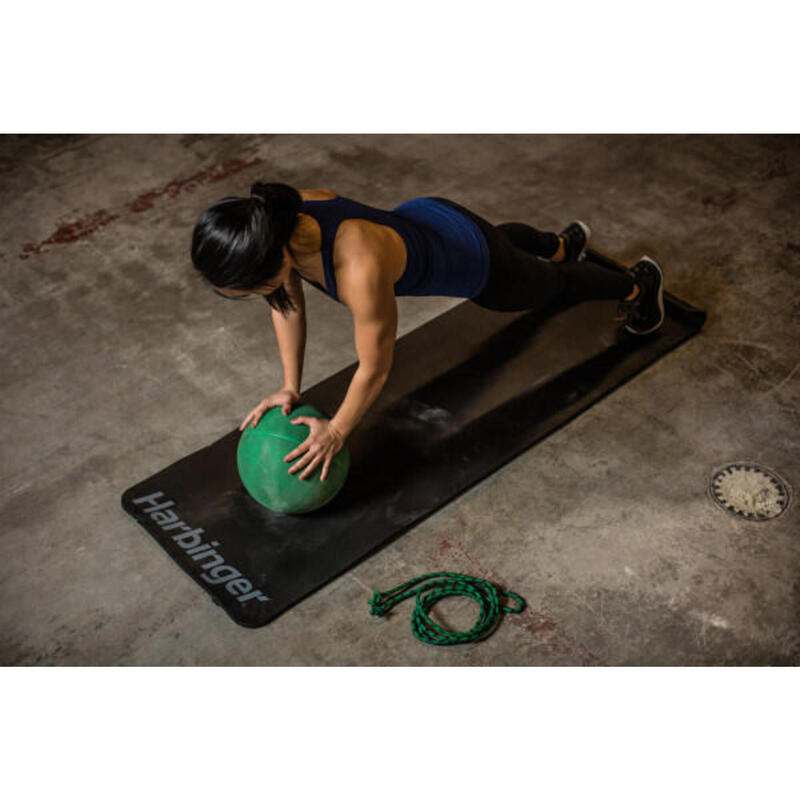 Harbinger DuraFoam, Tapete de chão antiderrapante para exercícios fitness, preto
