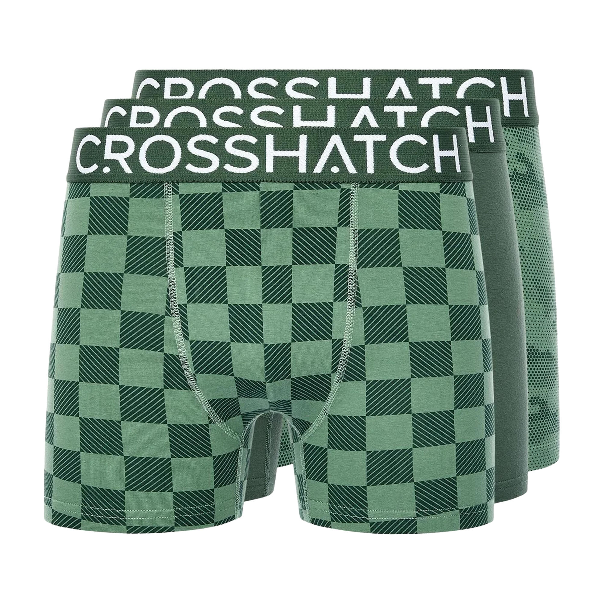 Crosshatch Mens Bresler Boxer Shorts (Pack of 3)