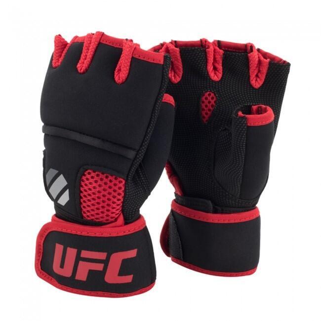 UFC Contender Quick Wrap Binnenhandschoenen Met Gel-Padding - Zwart/Rood - L/XL