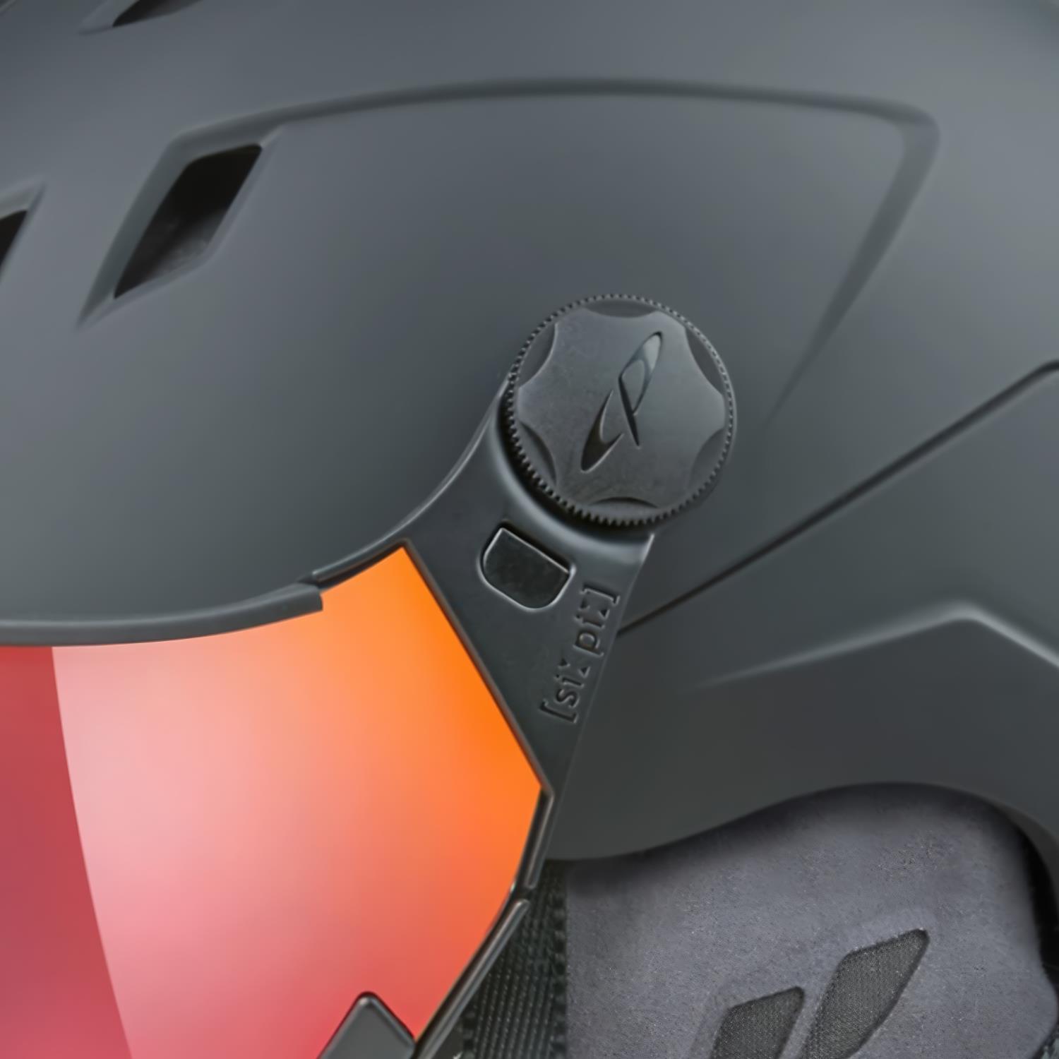 Corao+ Skihelm mit Vario polarisiert Rot Spiegelvisier 2/3