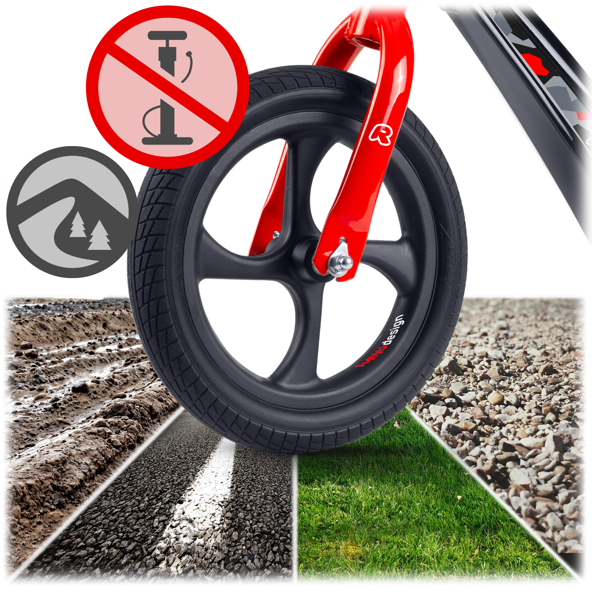 Rowerek biegowy dla dzieci magnesium Ricokids Funnu 5/7