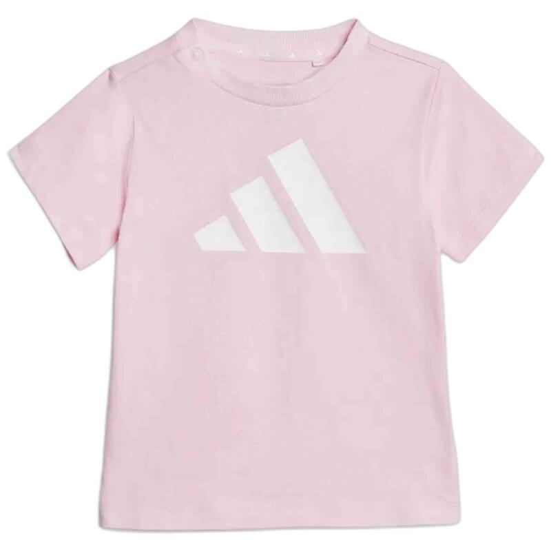 Set Adidas I BL T-Set 2 piese roz și alb