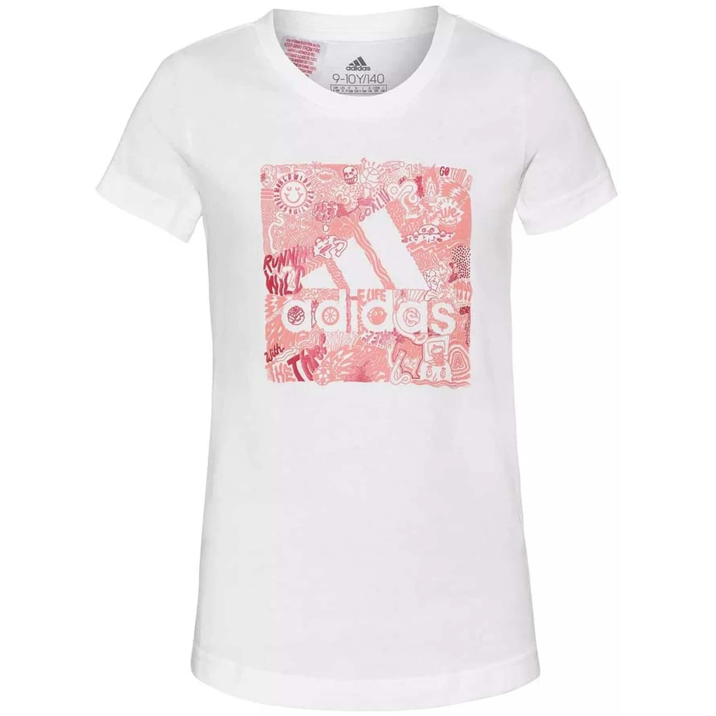 Adidas - T-shirt Adidas Modèle Fm4481 Pour Filles - T-shirt Manches Courtes - Blanc - Decathlon