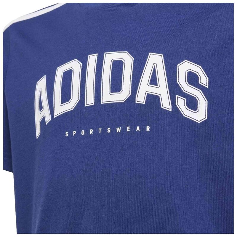Tricou copii ADIDAS 100% bumbac, albastru închis