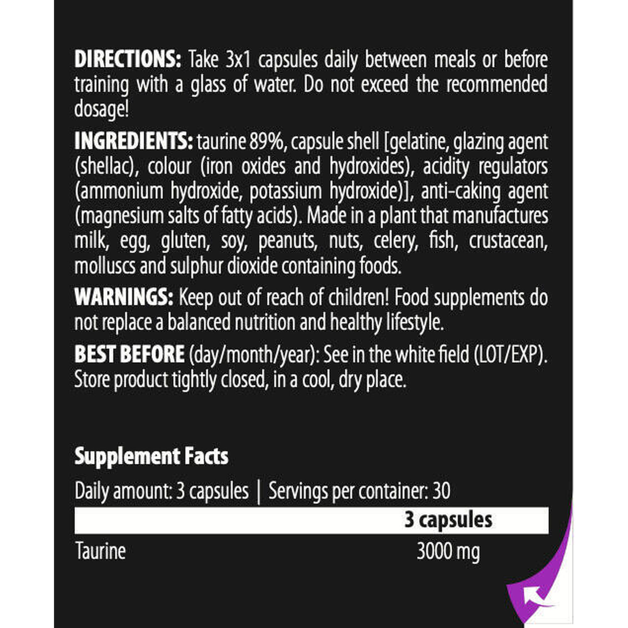 Scitec Nutrition - Taurine - 90 Gélules - Complément Alimentaire - Taille Unique - Decathlon