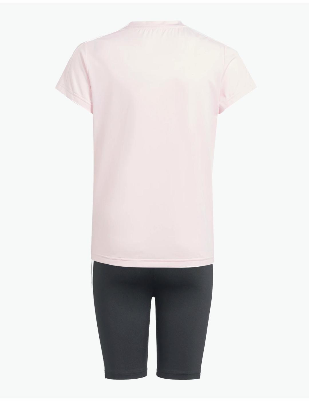 Ensemble pour fille Adidas Tr-es 3s Rose 2/7