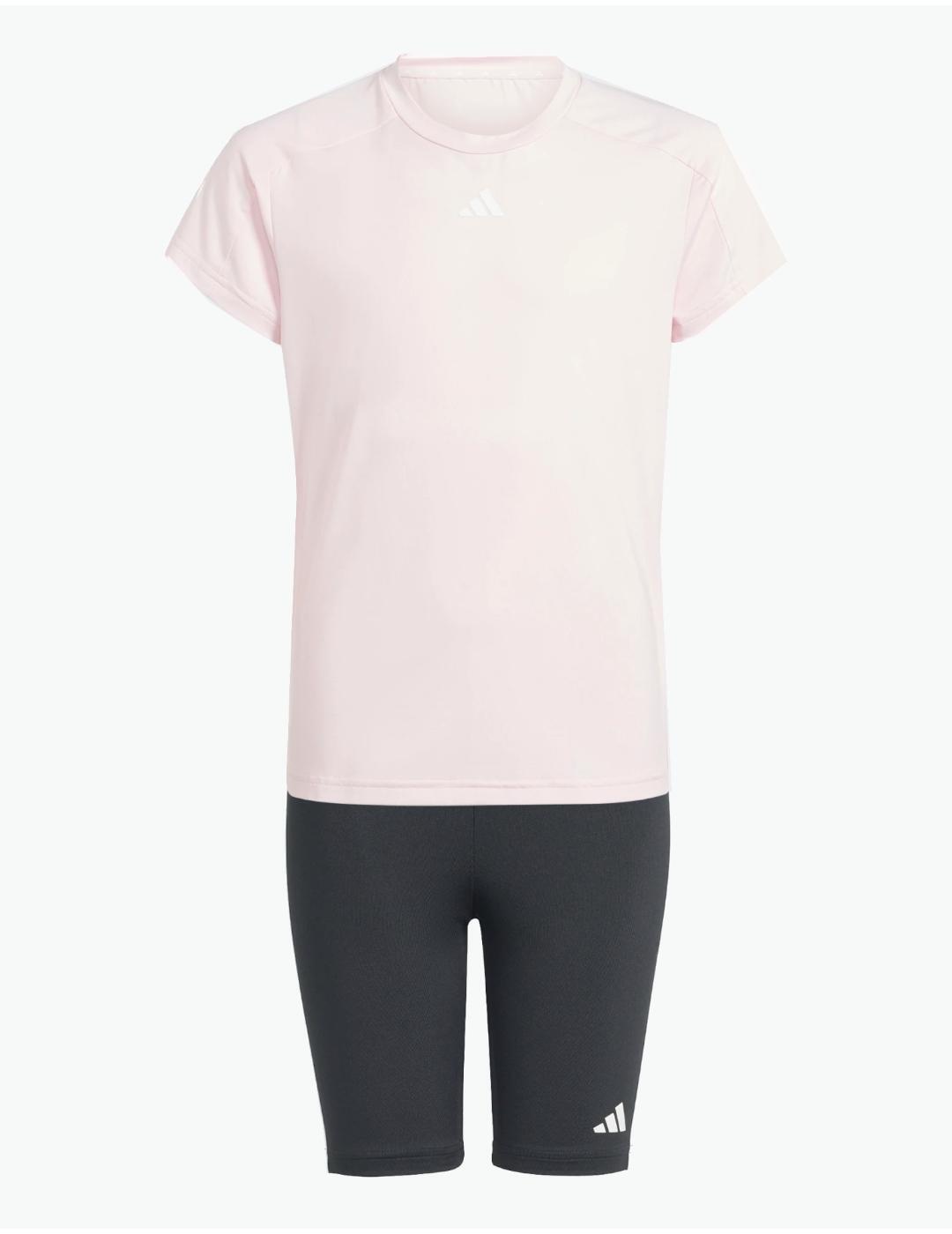 Ensemble pour fille Adidas Tr-es 3s Rose 1/7