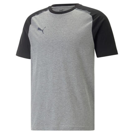 T-shirt Casual PUMA Teamcup pour Homme en Gris Chiné - Coupe Régulière