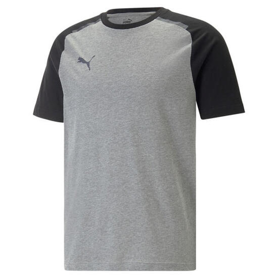 T-shirt Casual PUMA Teamcup pour Homme en Gris Chiné - Coupe Régulière