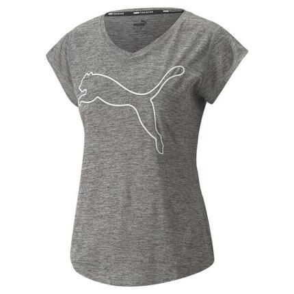 Puma Damen T-Shirt Train Favorite Heather Cat Tee 522418