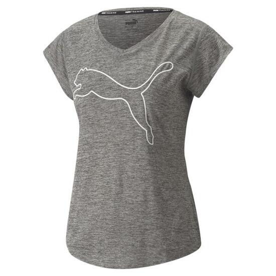 Puma Damen T-Shirt Train Favorite Heather Cat Tee 522418