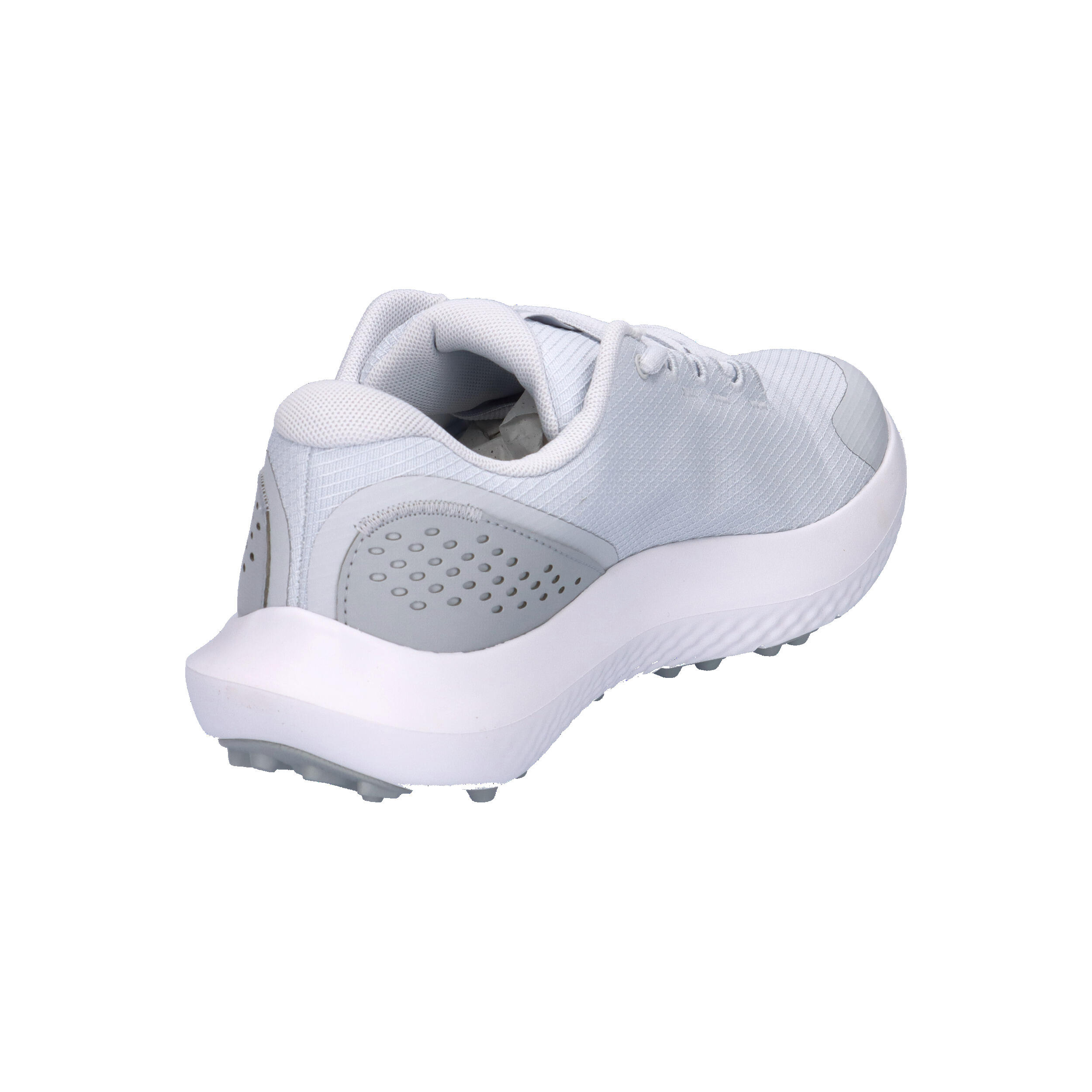 Sapatos de golfe masculinos Under Armour Surge cinza 6/7