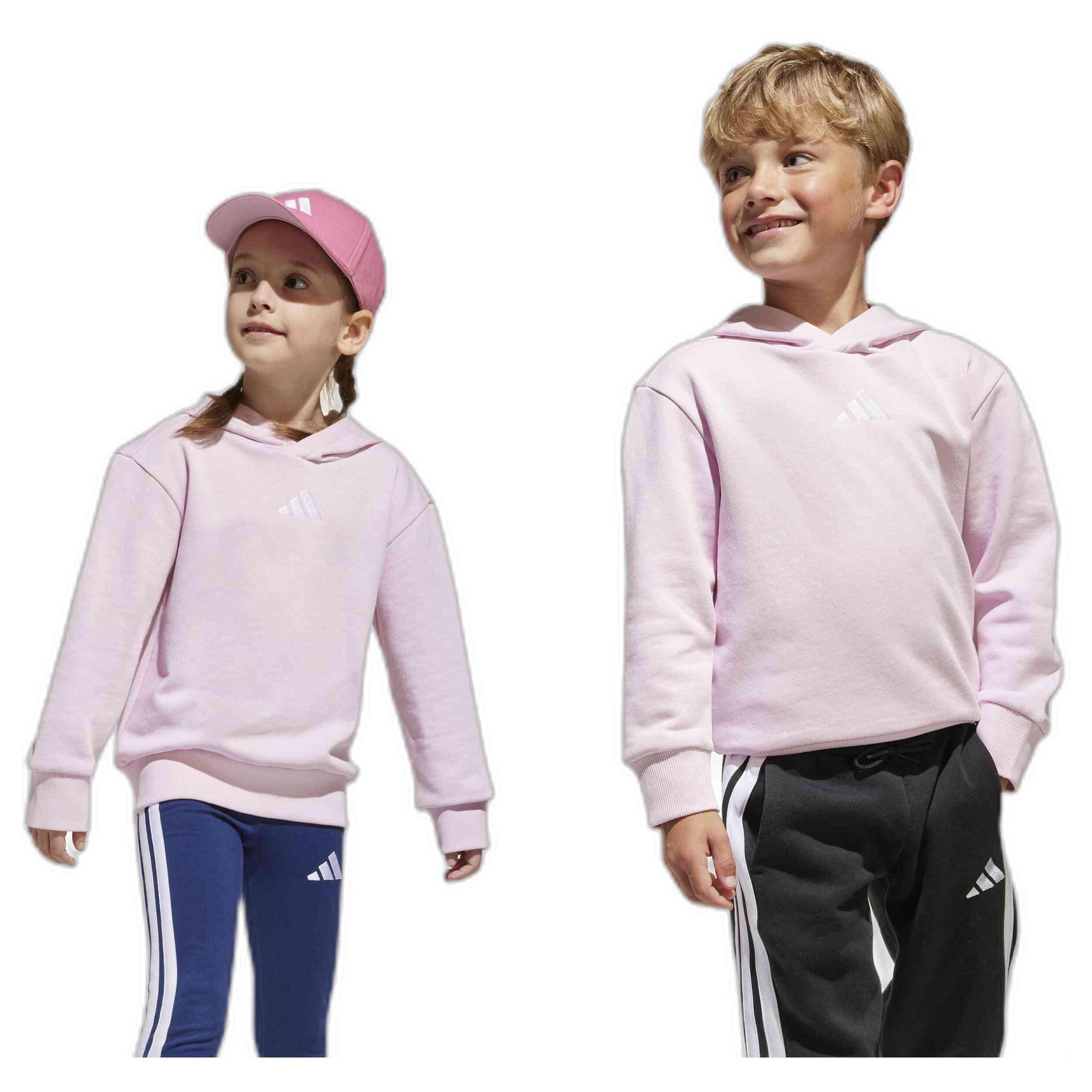 Felpa con cappuccio Adidas modello JC9756 per unisex ragazzi 3/5