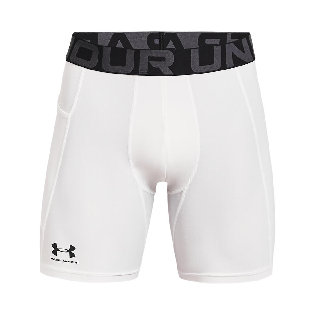 Short de compression Under Armour Heatgear Blanc