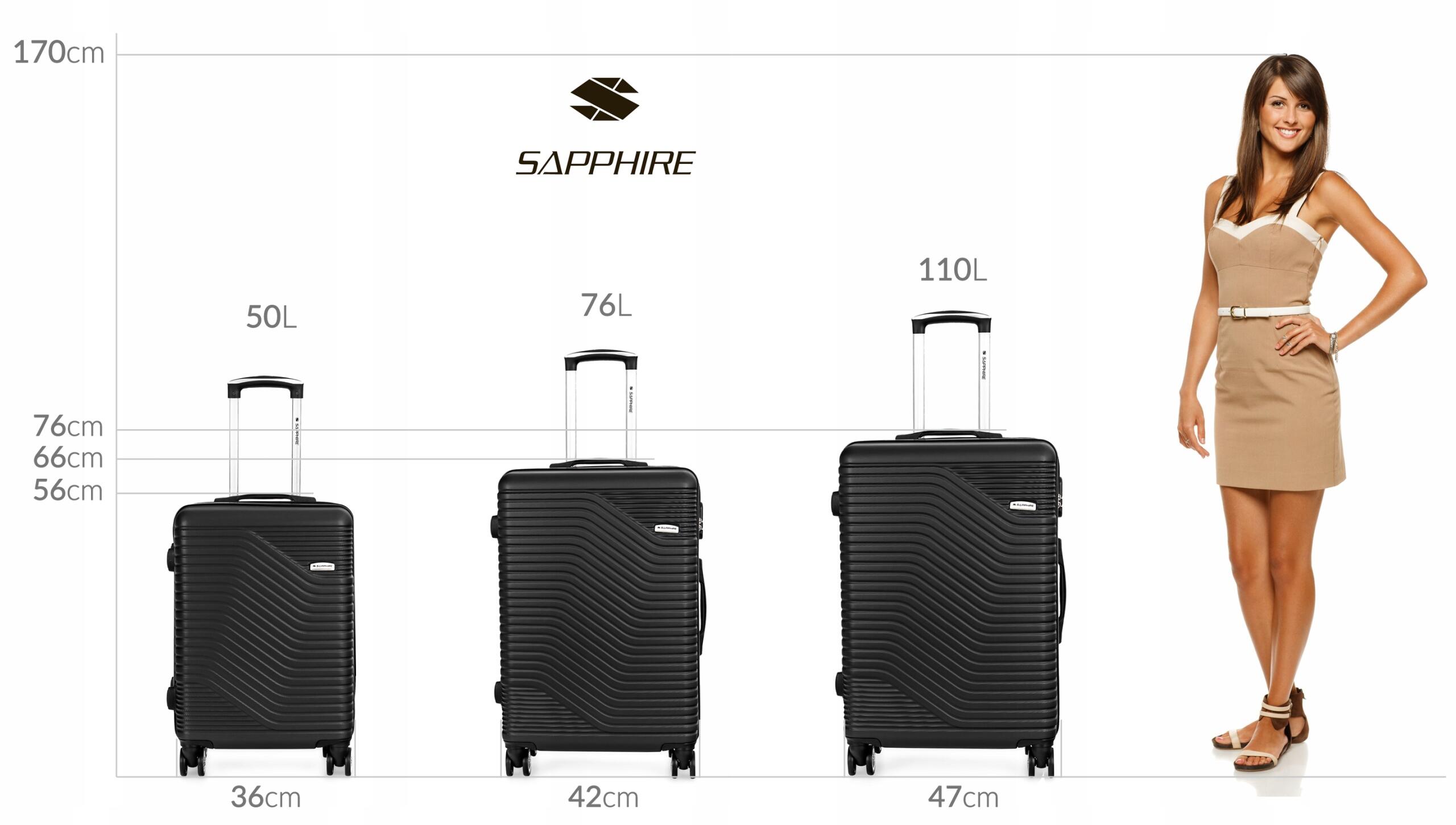 Zestaw walizek podróżnych 3w1 Sapphire ST-140 7/7
