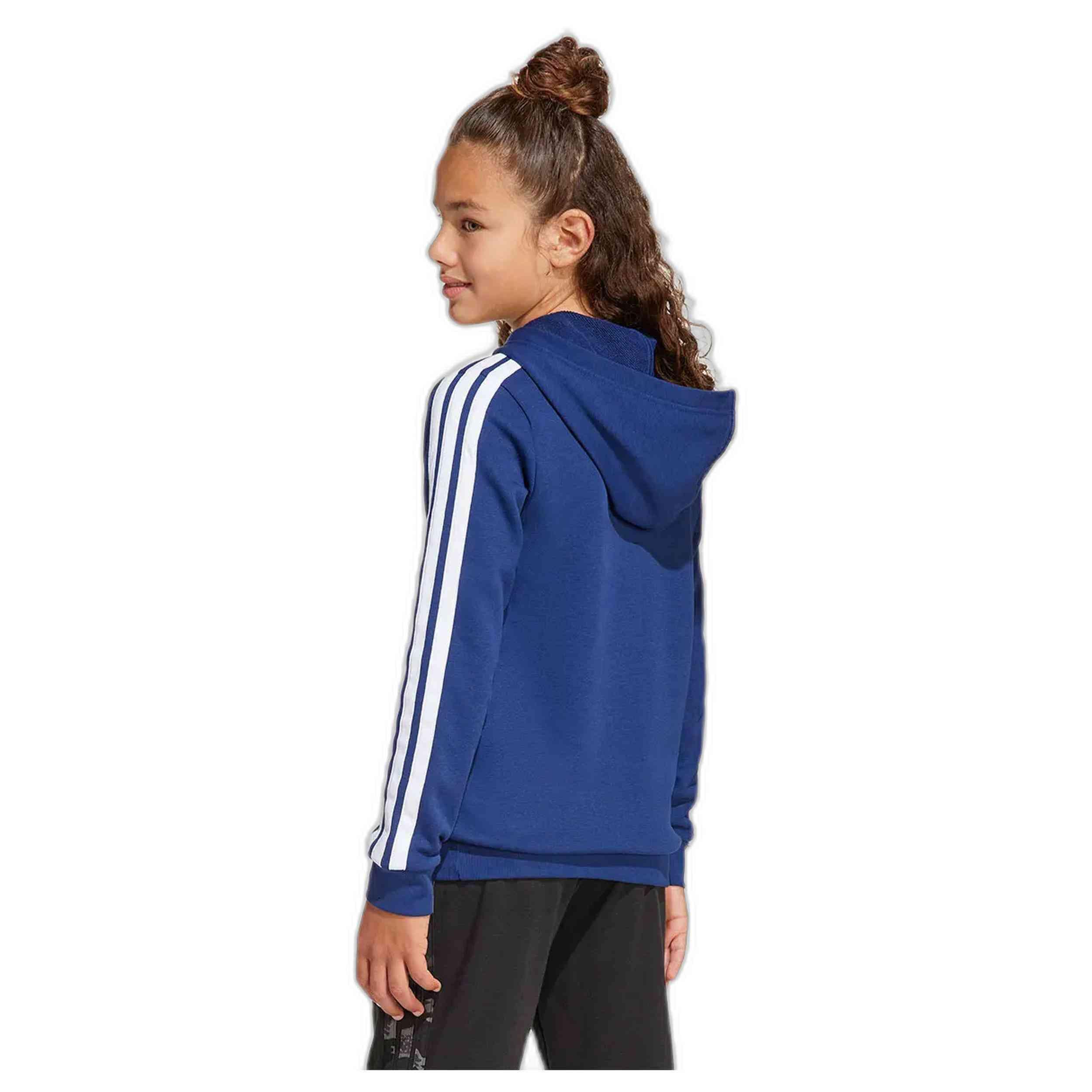 Felpa con cappuccio Adidas modello JM7359 per unisex ragazzi 4/5