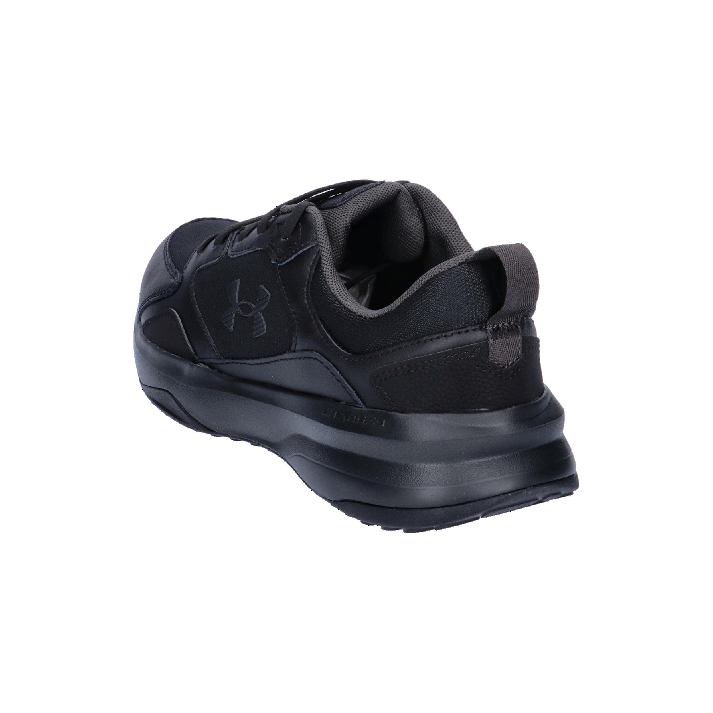 Mens Charged Edge Leather Trainers (Triple Black) 12/15