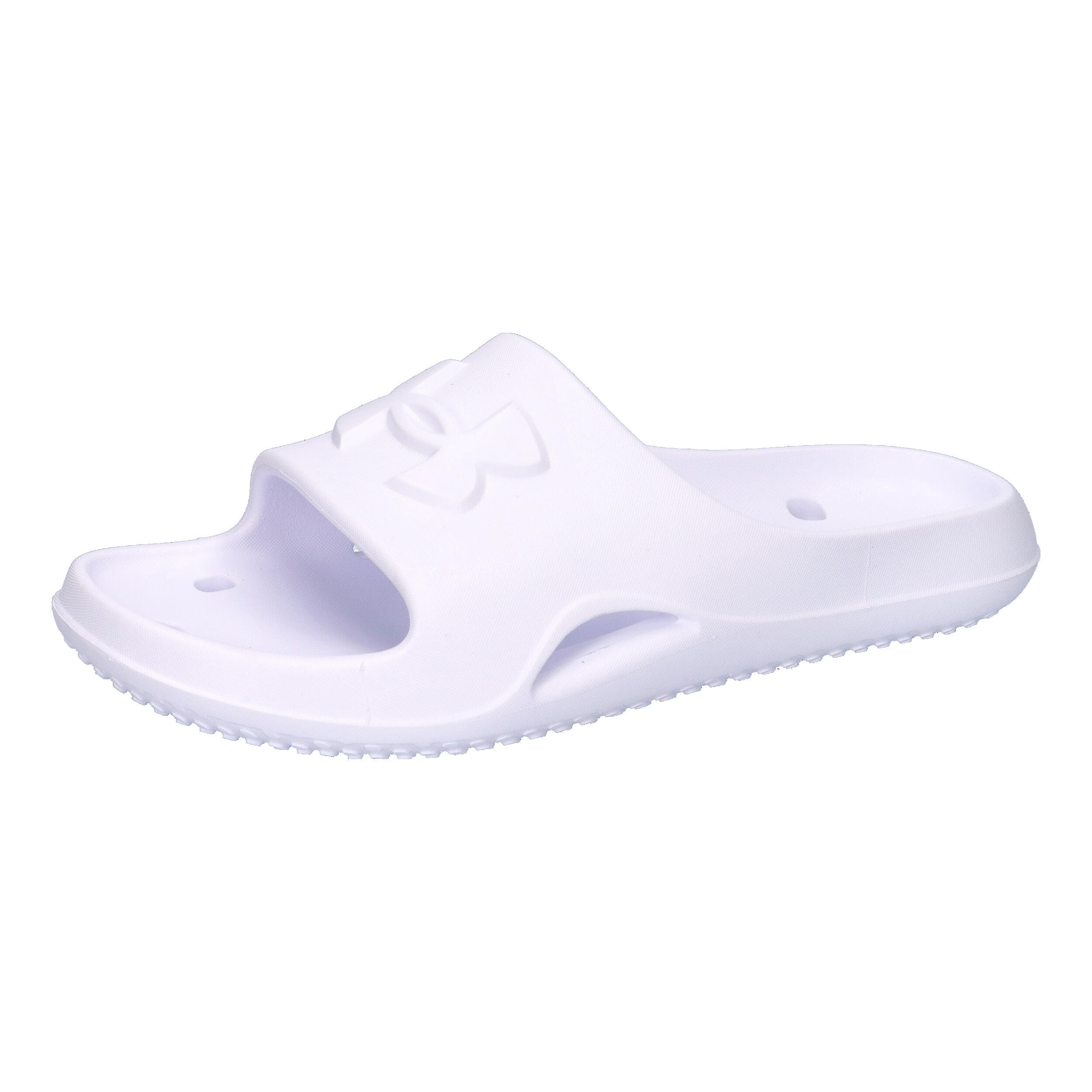 Papuci de damă Under Armour Locker V Slide alb/alb/alb